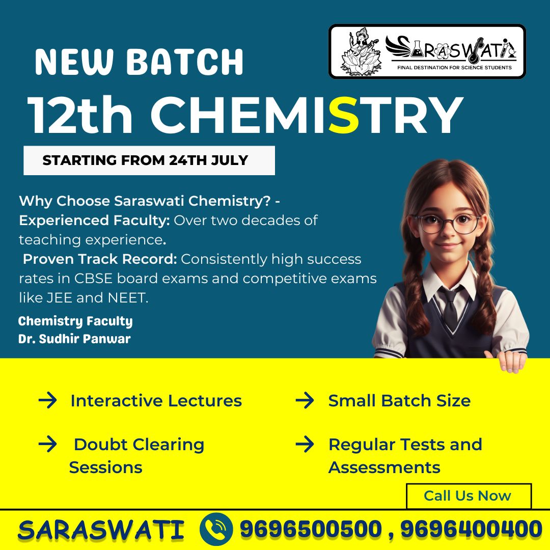 New Batch 12th Chemistry Starting from 24th July